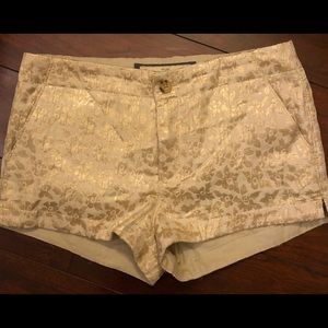 Abercrombie & Fitch Brocade Gold Dress Shorts 0